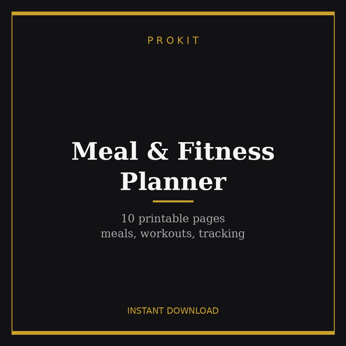 Meal & Fitness Planner