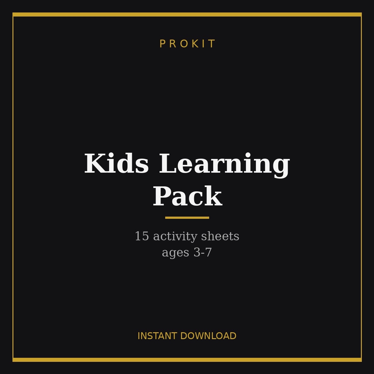 Kids Learning Pack (3-7)