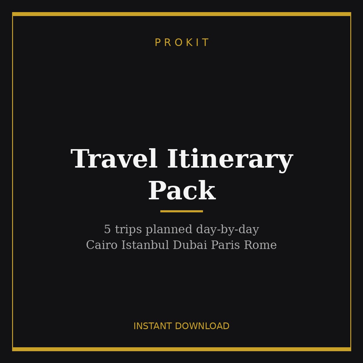 Travel Itinerary Pack